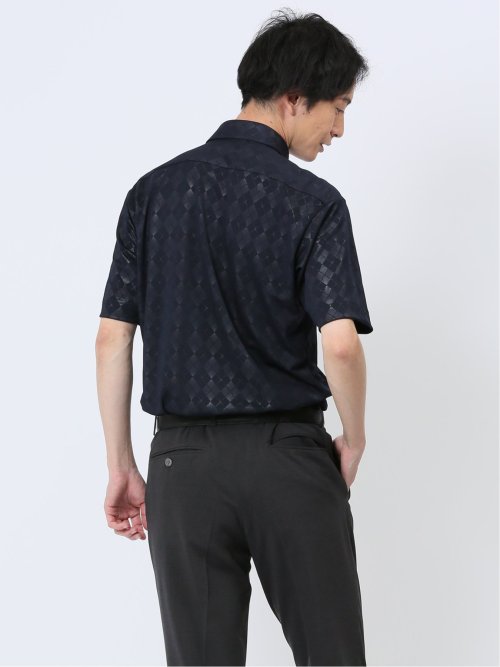 Biz クールパス ショートワイドカラー半袖 ビズシャツ