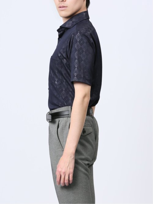 Biz クールパス ショートワイドカラー半袖 ビズシャツ