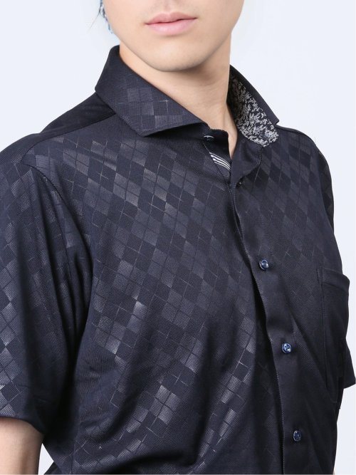 Biz クールパス ショートワイドカラー半袖 ビズシャツ