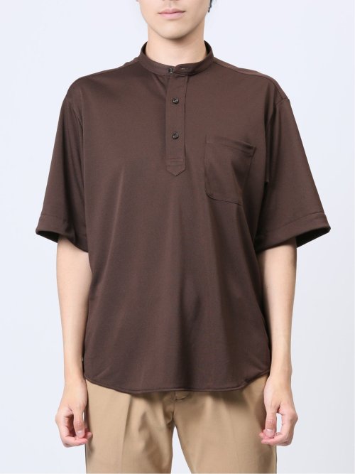 Biz クールパス バンドカラー半袖 ビズポロ