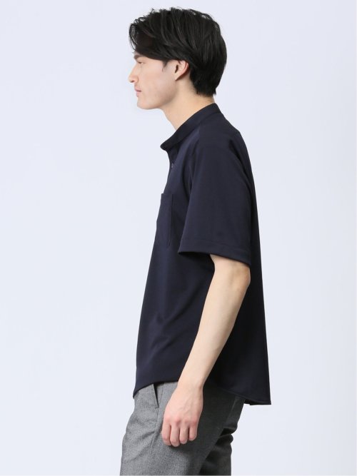 Biz クールパス バンドカラー半袖 ビズポロ