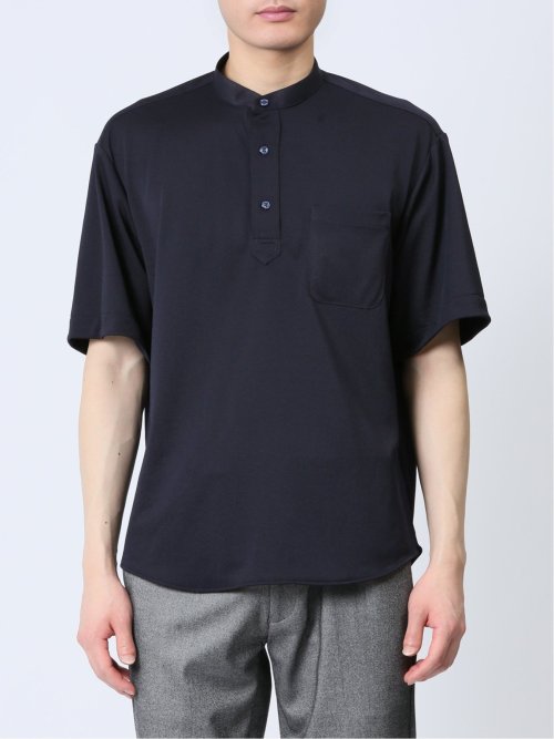 Biz クールパス バンドカラー半袖 ビズポロ