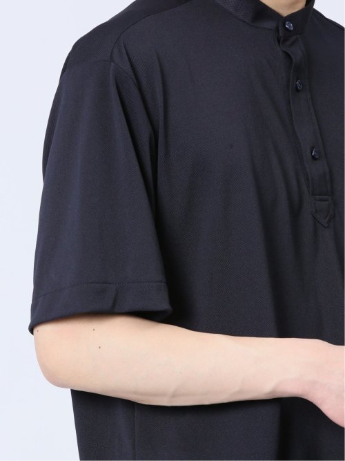 Biz クールパス バンドカラー半袖 ビズポロ