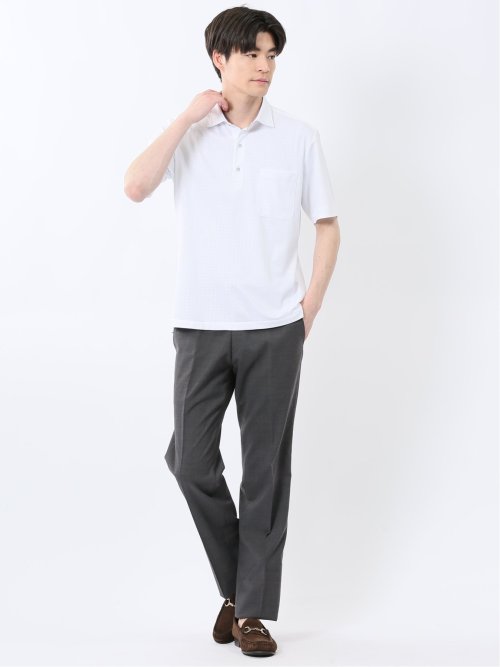 Biz クールパス ワイドカラー半袖 ビズポロ