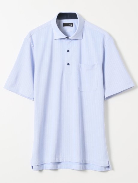 Biz クールパス ワイドカラー半袖 ビズポロ