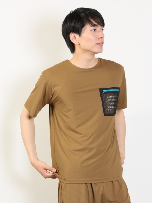 【WEB限定】Holidayout 冷感メッシュ ポケットT(セットアップ可能)