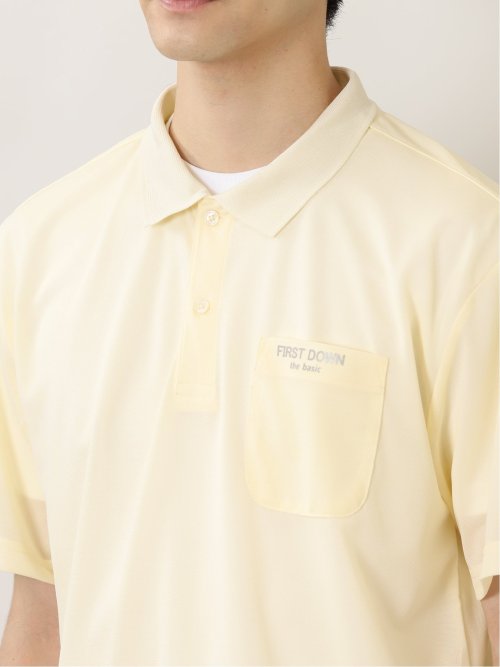 【WEB限定】ファーストダウン/FIRST DOWN 超軽量 鹿の子 半袖ポロシャツ