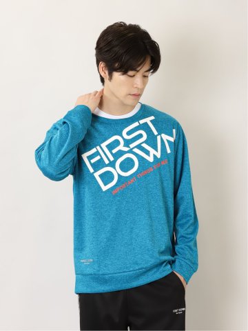 【WEB限定】ファーストダウン/FIRST DOWN カチオンスムース プリント長袖プルオーバー(セットアップ可能)