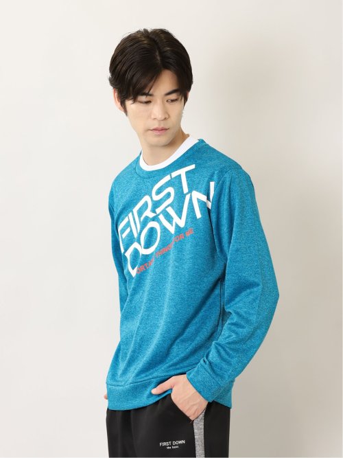 【WEB限定】ファーストダウン/FIRST DOWN カチオンスムース プリント長袖プルオーバー(セットアップ可能)