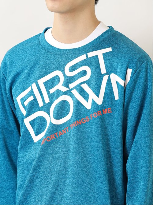 【WEB限定】ファーストダウン/FIRST DOWN カチオンスムース プリント長袖プルオーバー(セットアップ可能)