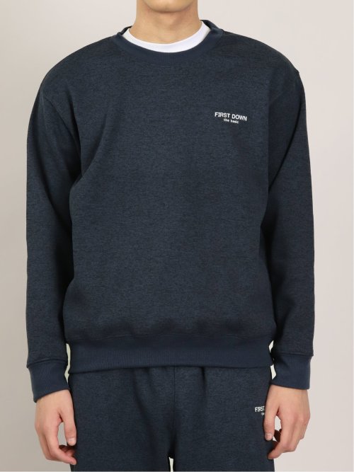 【WEB限定】ファーストダウン/FIRST DOWN 杢ニットフリース トレーナー(セットアップ可能)