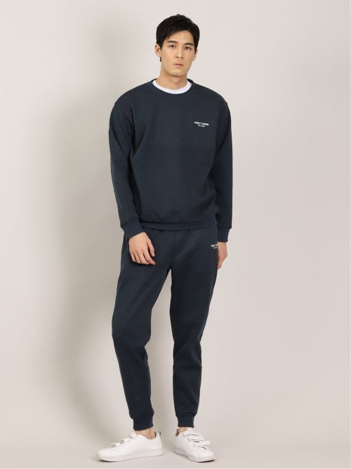 【WEB限定】ファーストダウン/FIRST DOWN 杢ニットフリース トレーナー(セットアップ可能)