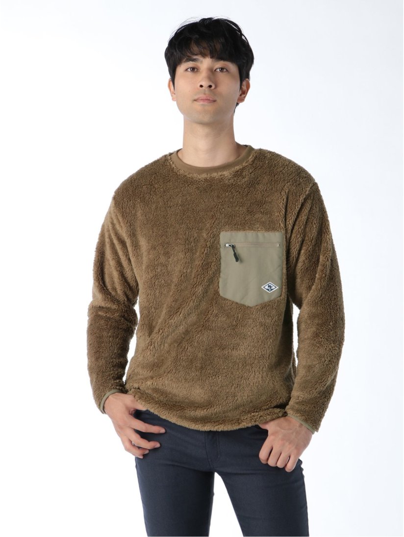 Web限定 快適 セットアップ ボアフリース クルートレーナー M 33ベージュ トップス Taka Q Online Shop タカキュー オンラインショップ 公式通販