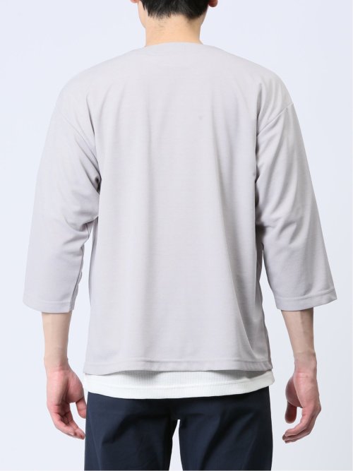 7分袖カーディガン&半袖Tシャツ アンサンブル