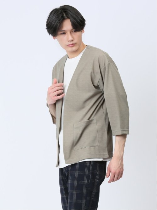 7分袖カーディガン&半袖Tシャツ アンサンブル