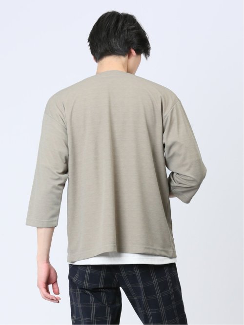 7分袖カーディガン&半袖Tシャツ アンサンブル