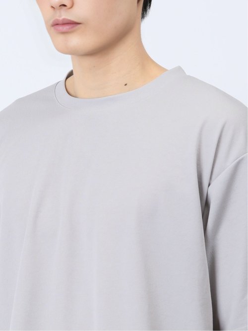 梨地 レイヤード風 クルーネック半袖Tシャツ