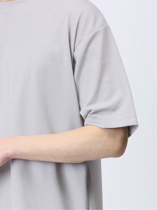 梨地 レイヤード風 クルーネック半袖Tシャツ