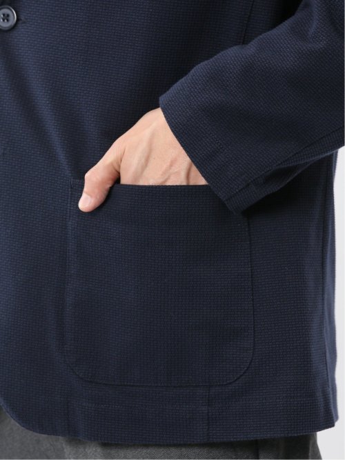 ストレッチ カットジャガード 2ボタン ジャケット
