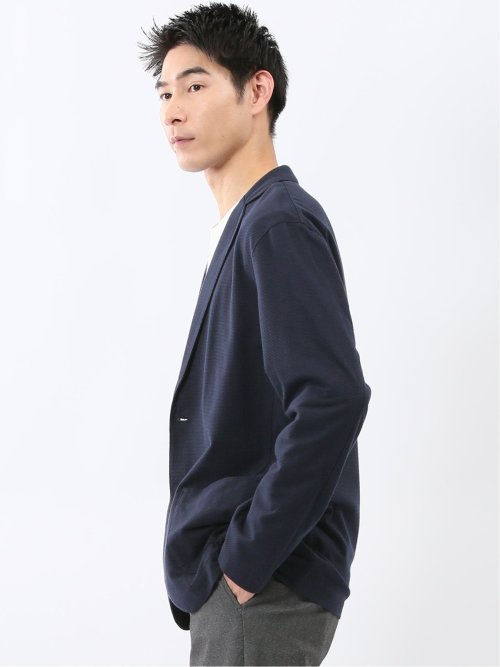 ストレッチ カットジャガード 2ボタン ジャケット