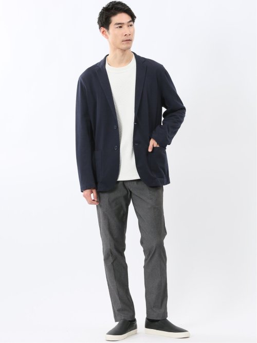 ストレッチ カットジャガード 2ボタン ジャケット