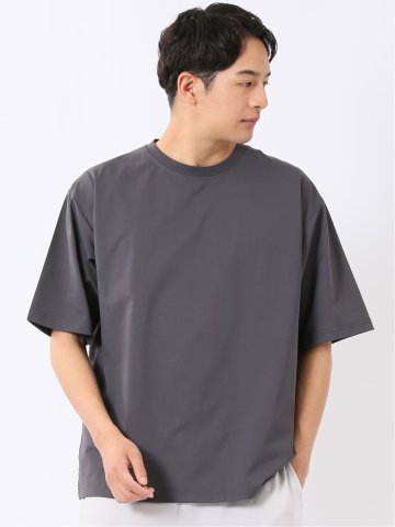 KAITEKI+ ストレッチ 涼感 UV イージーケア ソロナ 無地 クルーネック 半袖 Tシャツ メンズ