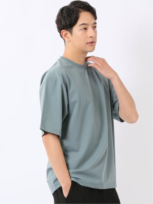 KAITEKI+ ストレッチ 涼感 UV イージーケア ソロナ 無地 クルーネック 半袖 Tシャツ メンズ