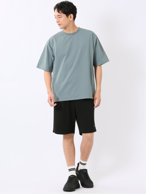 KAITEKI+ ストレッチ 涼感 UV イージーケア ソロナ 無地 クルーネック 半袖 Tシャツ メンズ