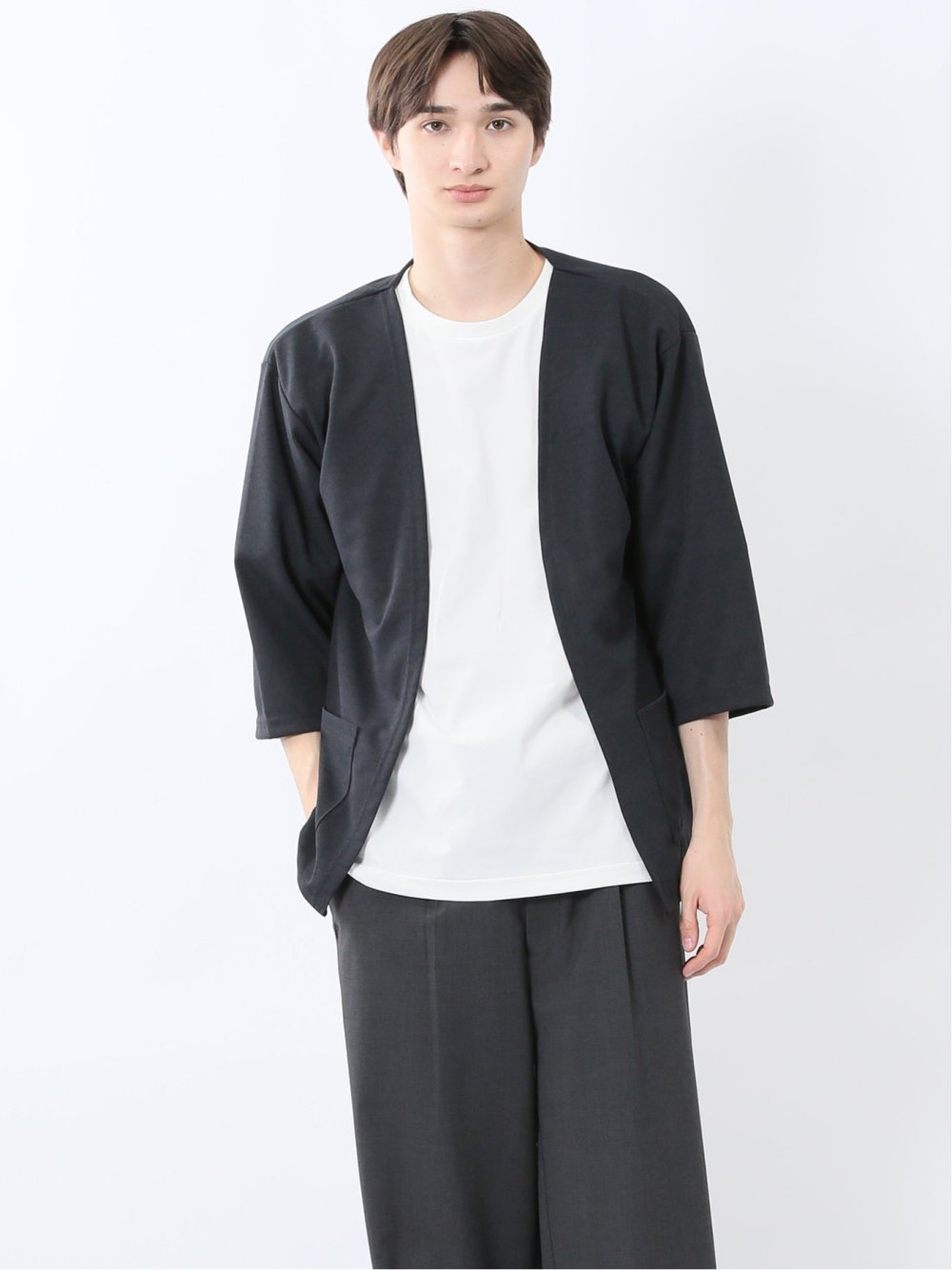 カウラ/Kaule 7分袖カーディガン&半袖Tシャツ アンサンブル