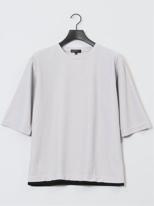 ノータベネ/NOTABENE ワッフル クルーネック半袖Tシャツ