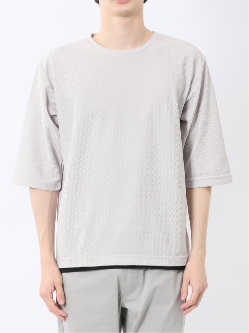 ノータベネ/NOTABENE ワッフル クルーネック半袖Tシャツ