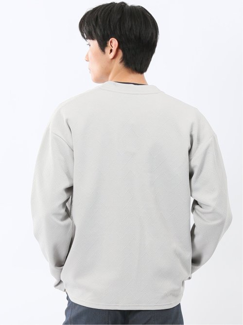 カウラ/Kaule ふくれジャガード ノーカラーカーディガン