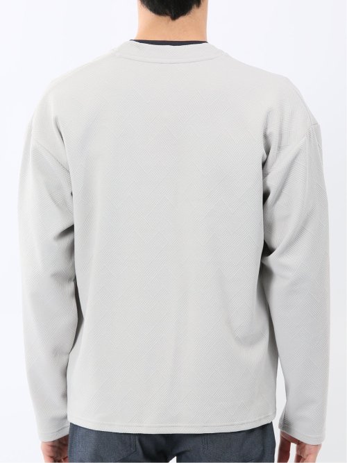 カウラ/Kaule ふくれジャガード ノーカラーカーディガン