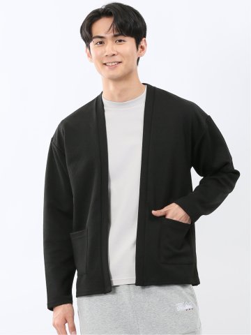 カウラ/Kaule ふくれジャガード ノーカラーカーディガン