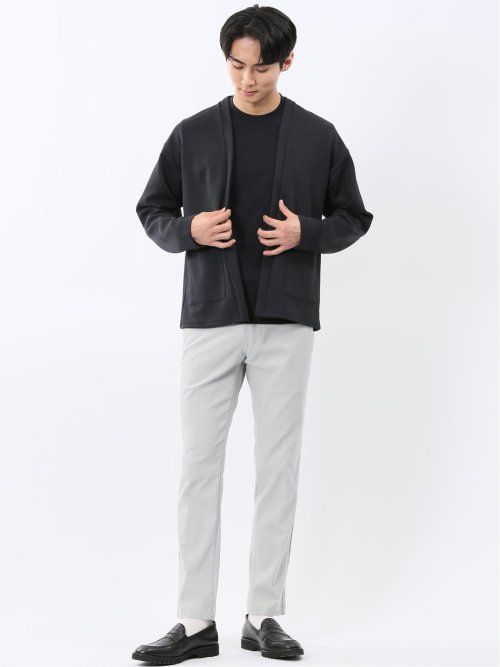 カウラ/Kaule ふくれジャガード ノーカラーカーディガン