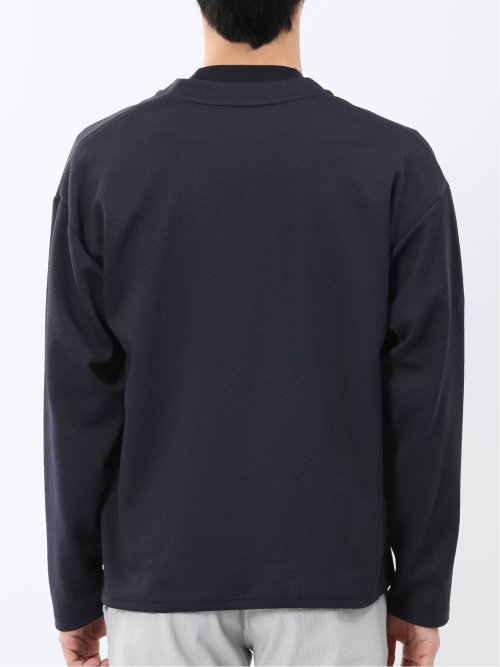 カウラ/Kaule ふくれジャガード ノーカラーカーディガン