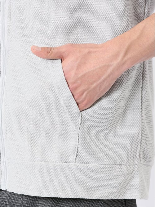 カウラ/Kaule ハニカム メッシュ 半端袖 パーカー