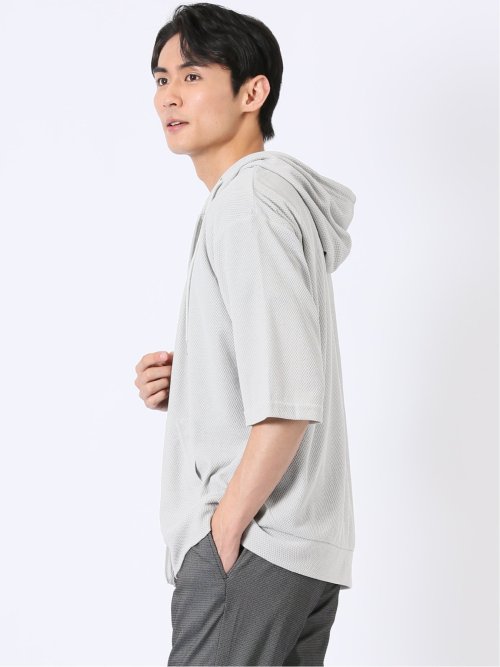 カウラ/Kaule ハニカム メッシュ 半端袖 パーカー