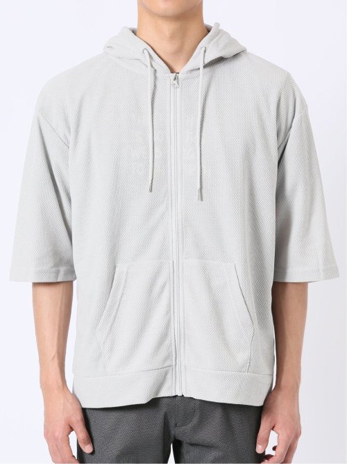 カウラ/Kaule ハニカム メッシュ 半端袖 パーカー