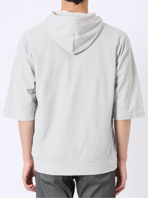 カウラ/Kaule ハニカム メッシュ 半端袖 パーカー