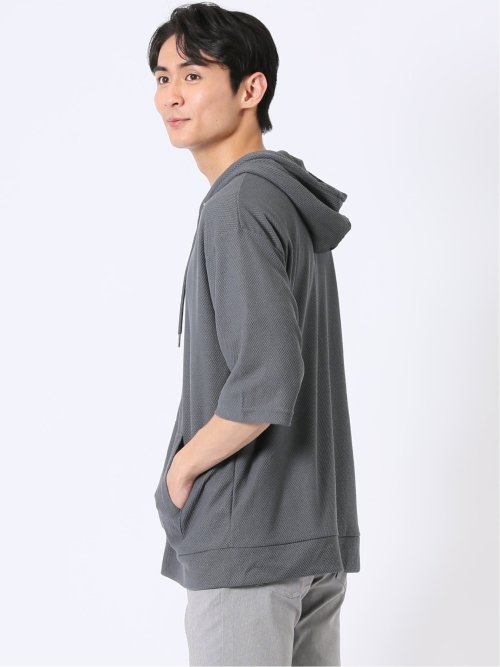 カウラ/Kaule ハニカム メッシュ 半端袖 パーカー