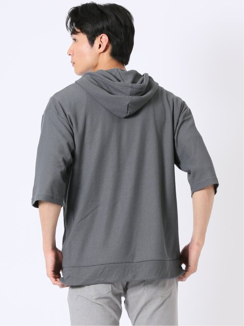 カウラ/Kaule ハニカム メッシュ 半端袖 パーカー