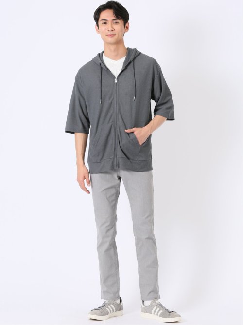 カウラ/Kaule ハニカム メッシュ 半端袖 パーカー