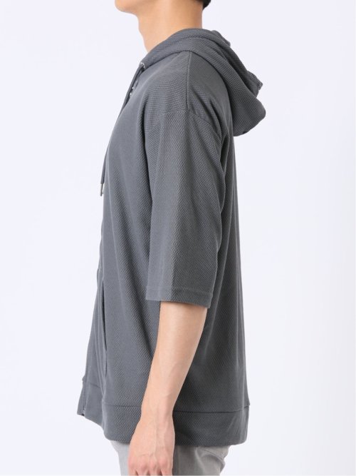 カウラ/Kaule ハニカム メッシュ 半端袖 パーカー