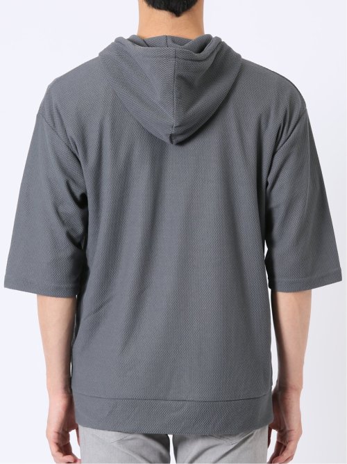 カウラ/Kaule ハニカム メッシュ 半端袖 パーカー