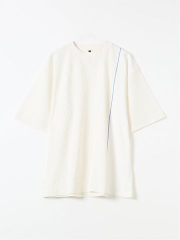 KAITEKI+ ストレッチ 涼感 UV イージーケア ソロナ ワッフル 切替 クルーネック 半袖 Tシャツ メンズ