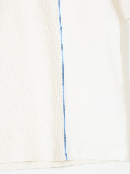 KAITEKI+ ストレッチ 涼感 UV イージーケア ソロナ ワッフル 切替 クルーネック 半袖 Tシャツ メンズ