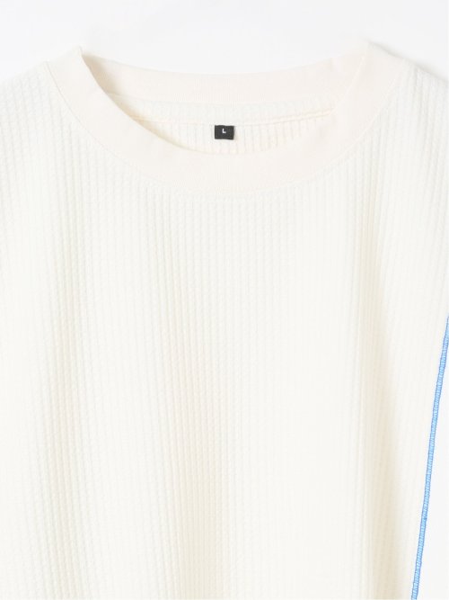 KAITEKI+ ストレッチ 涼感 UV イージーケア ソロナ ワッフル 切替 クルーネック 半袖 Tシャツ メンズ