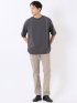 KAITEKI+ ストレッチ 涼感 UV イージーケア ソロナ ワッフル 切替 クルーネック 半袖 Tシャツ メンズ