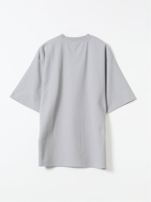 KAITEKI+ ストレッチ 涼感 UV イージーケア ソロナ ワッフル 切替 クルーネック 半袖 Tシャツ メンズ